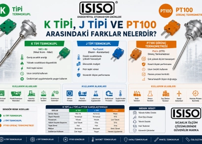 K Tipi, J Tipi ve PT100 Arasındaki Farklar Nelerdir?
